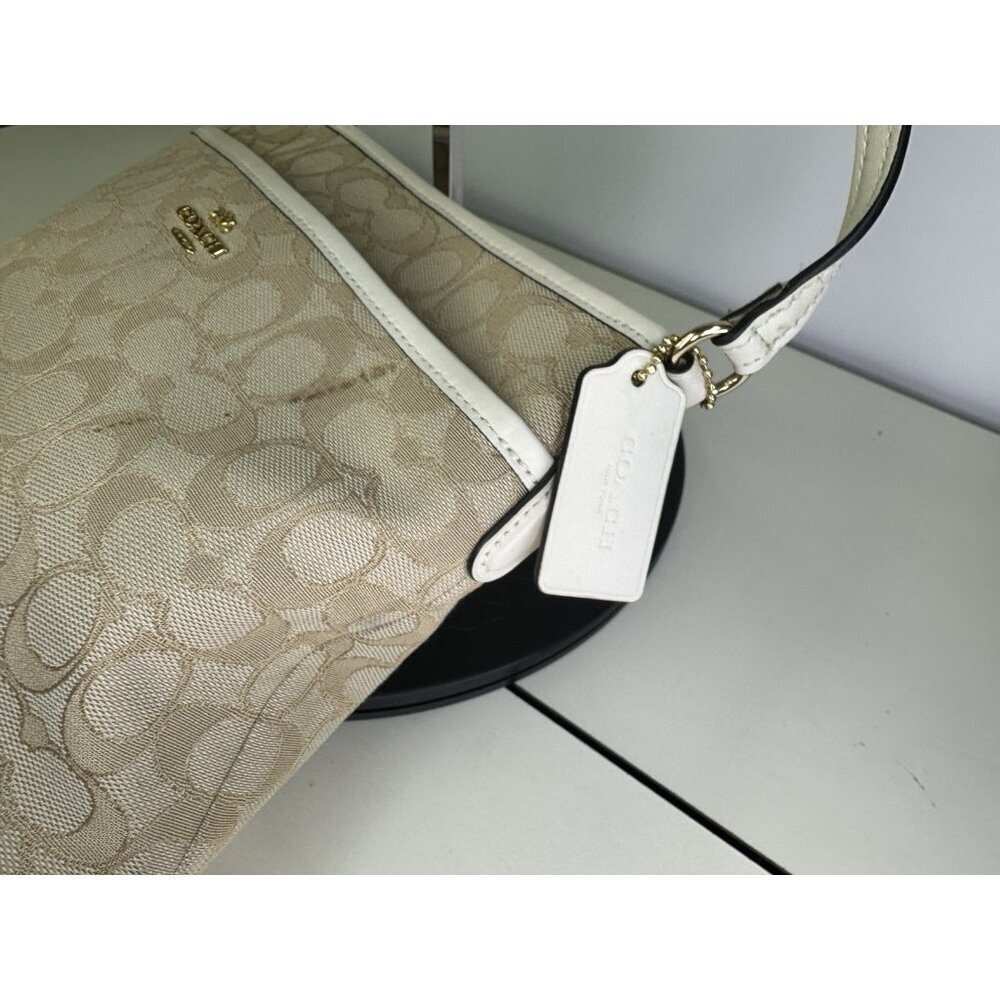 MODIFIED - COACH Signature File Bag Tan/Ivory  F29960 - Picture 2 of 9